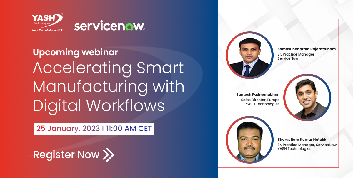 Accelerating smart manufacturing with digital workflows, Online Event
