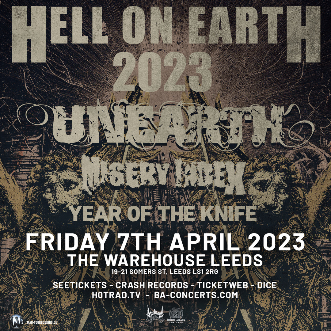 HELL ON EARTH feat. UNEARTH at The Warehouse - Leeds, Leeds, England, United Kingdom