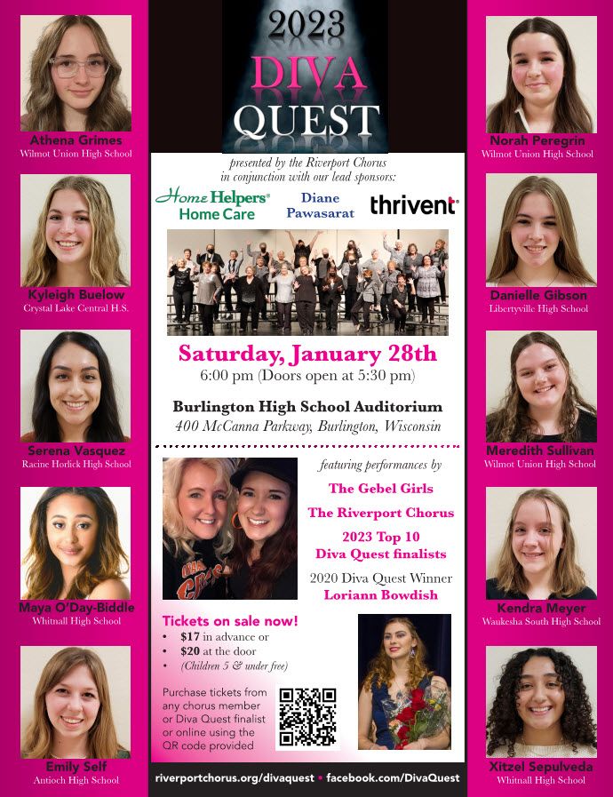 Riverport Chorus Diva Quest Local High School; Singing Scholarship Competiton, Burlington, Wisconsin, United States
