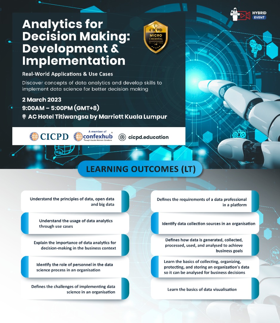 Analytics for Decision Making: Development & Implementation, Kuala Lumpur, Malaysia
