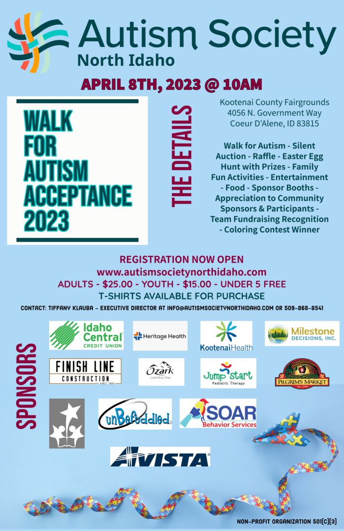 2023 Walk for Autism Acceptance, Coeur d'Alene, Idaho, United States
