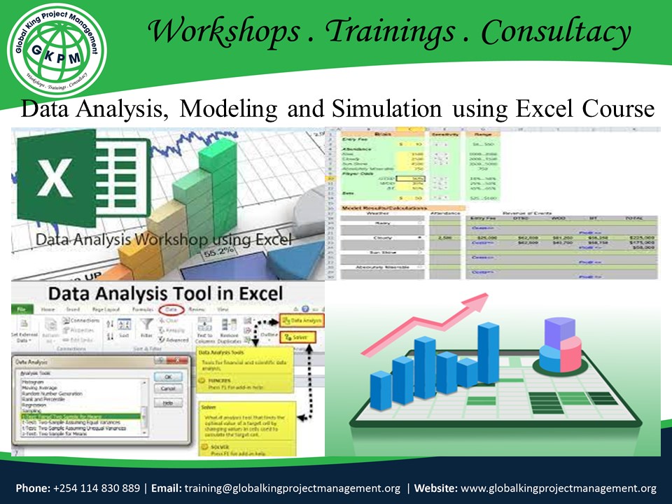 Data Analysis, Modeling And Simulation Using Excel Course, Nairobi, Nairobi County,Nairobi,Kenya