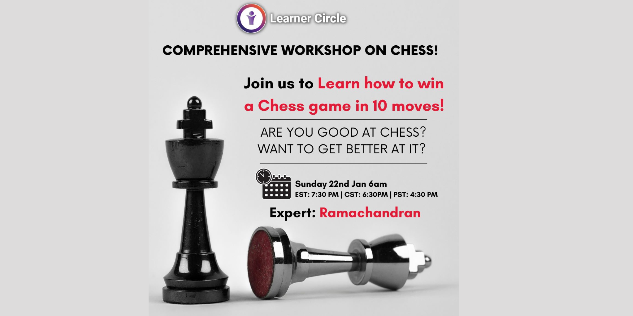 Comprehensive workshop on Chess, Online Event