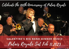 Valentine's Big Band Dinner Dance - February 11th 2023 at the Paias Royale