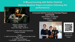Magical Evening with Simone Spadino Pippa w/ Colorado Chamber Players