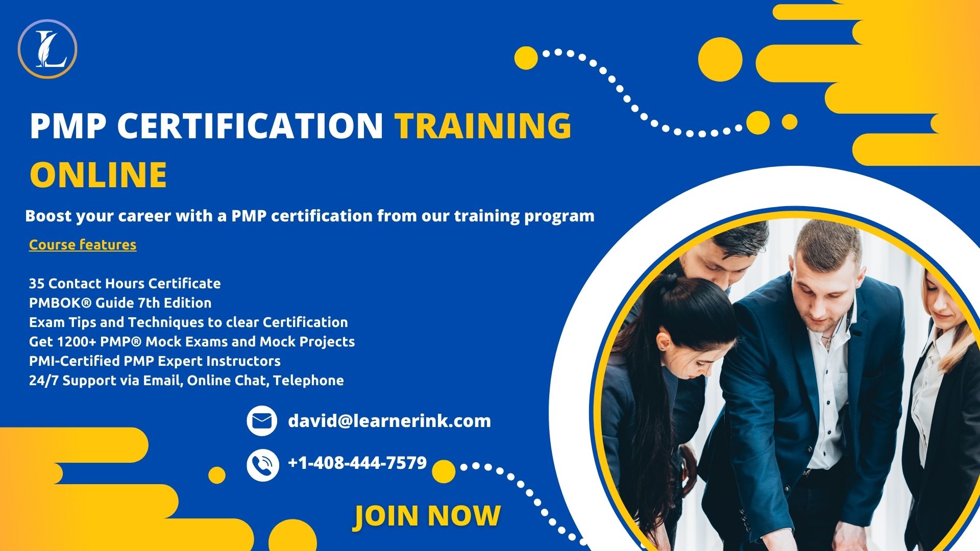 Boost your career with a PMP certification from our training program, Online Event