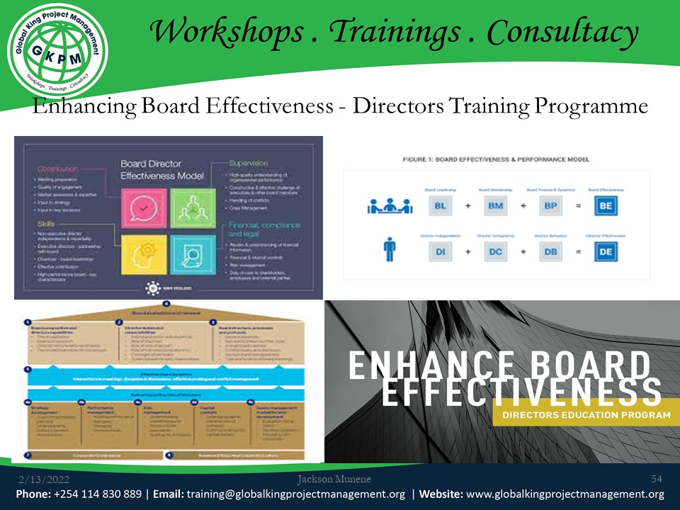 Enhancing Board Effectiveness - Directors Training Programme, Nairobi, Nairobi County,Nairobi,Kenya