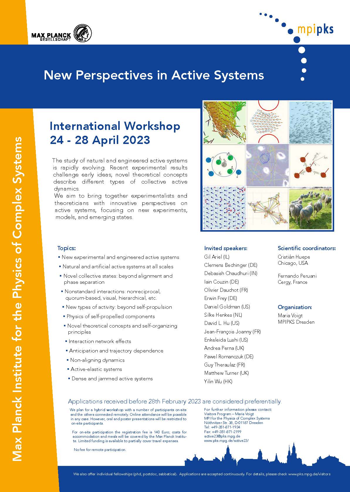 New Perspectives in Active Systems, Dresden, Germany