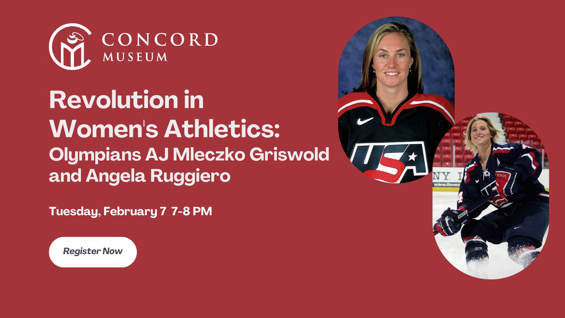 Revolution in Women's Athletics: AJ Mleczko Griswold and Angela Ruggiero, Concord, Massachusetts, United States