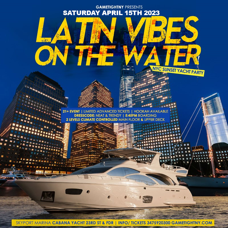 Latin Vibes Saturday NYC Sunset Cabana Yacht Party Cruise 2023, New York, United States