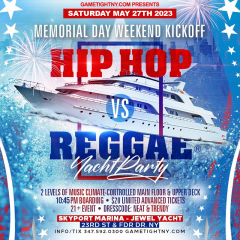 NYC MDW Hip Hop vs Reggae® Jewel Yacht Party at Skyport Marina 2022