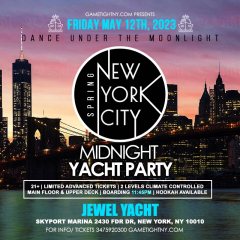NYC Dance under the Moonlight Jewel Yacht Friday Party Skyport Marina