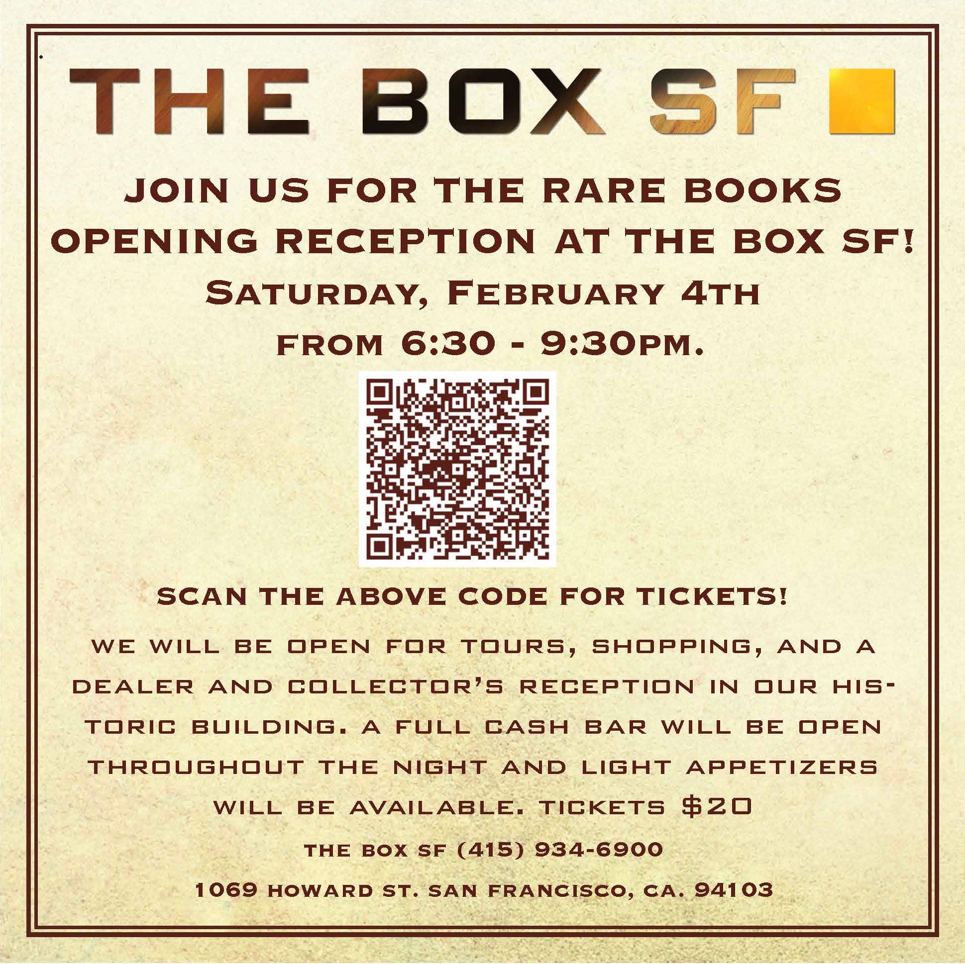 Rare Books San Francisco 2023 Opening Reception at The Box SF!, San Francisco, California, United States