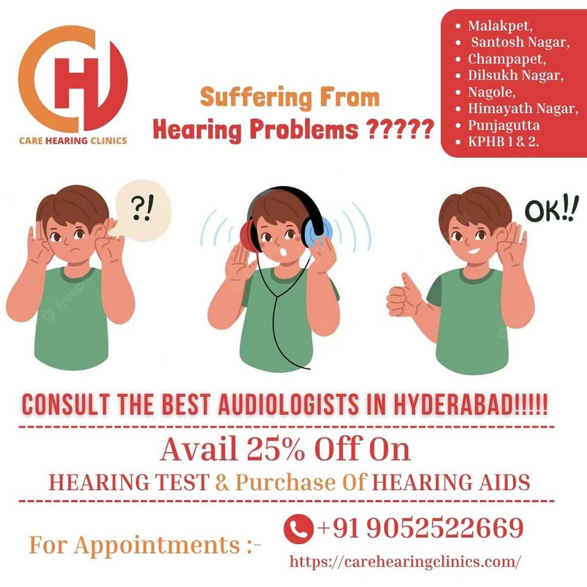 Best audiologist in KPHB | best hearing clinic in Malakpet | Best ear specialist in Santosh Nagar | paediatric audiologist punjagutta, Hyderabad, Telangana, India