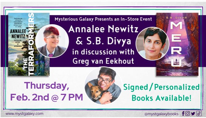 In-Store Event - Annalee Newitz, in discussion with Greg van Eekhout and S.B. Divya, San Diego, California, United States