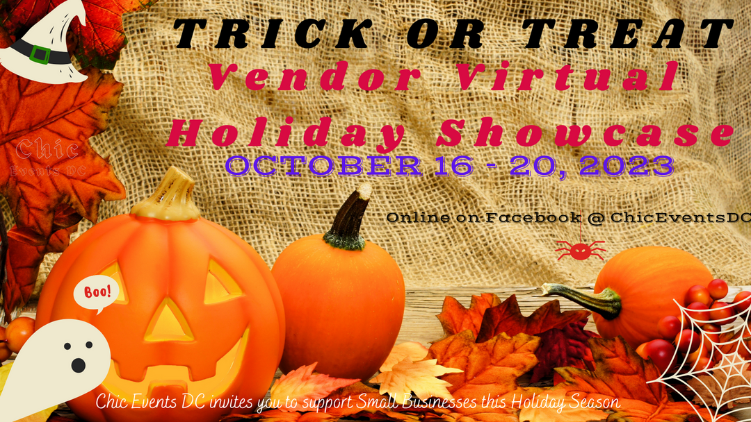 October Virtual Vendor Showcase ~ Trick or Treat Arts & Crafts Holiday Marketplace, Online Event