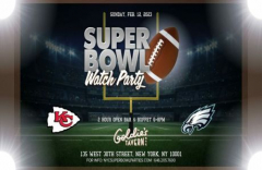 Super Bowl Watch Party at Goldie's Tavern NYC