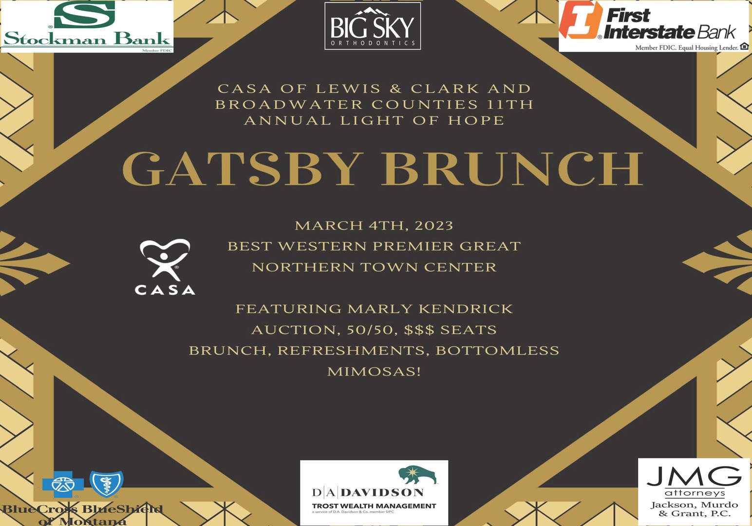CASA's 11th Annual Light of Hope Gatsby Brunch, Helena, Montana, United States