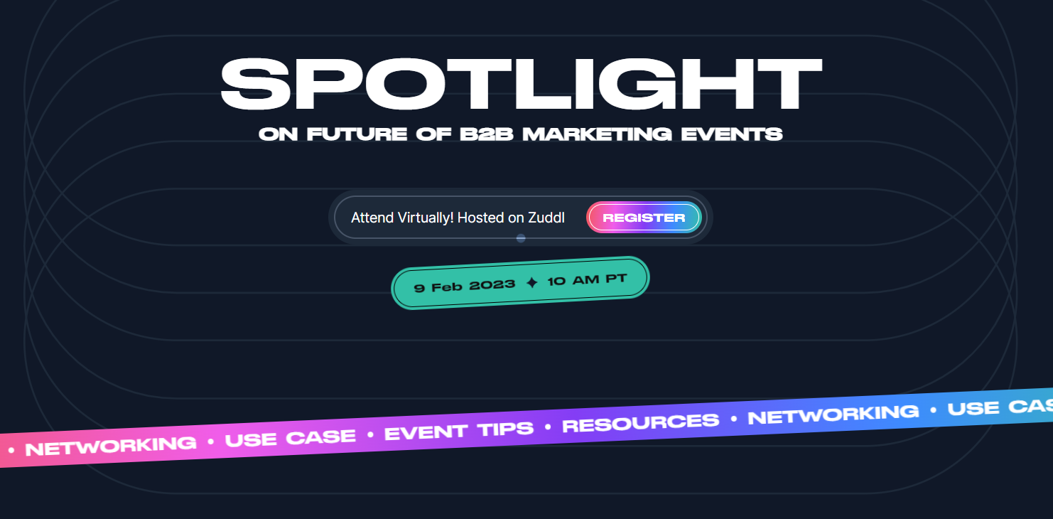 WHAT’S ON SPOTLIGHT THIS TIME OPENING NOTE FUTURE OF B2B EVENTS IN 2023, Online Event