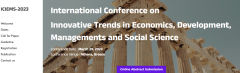 International Conference on Innovative Trends in Economics, Development, Managements and Social Science