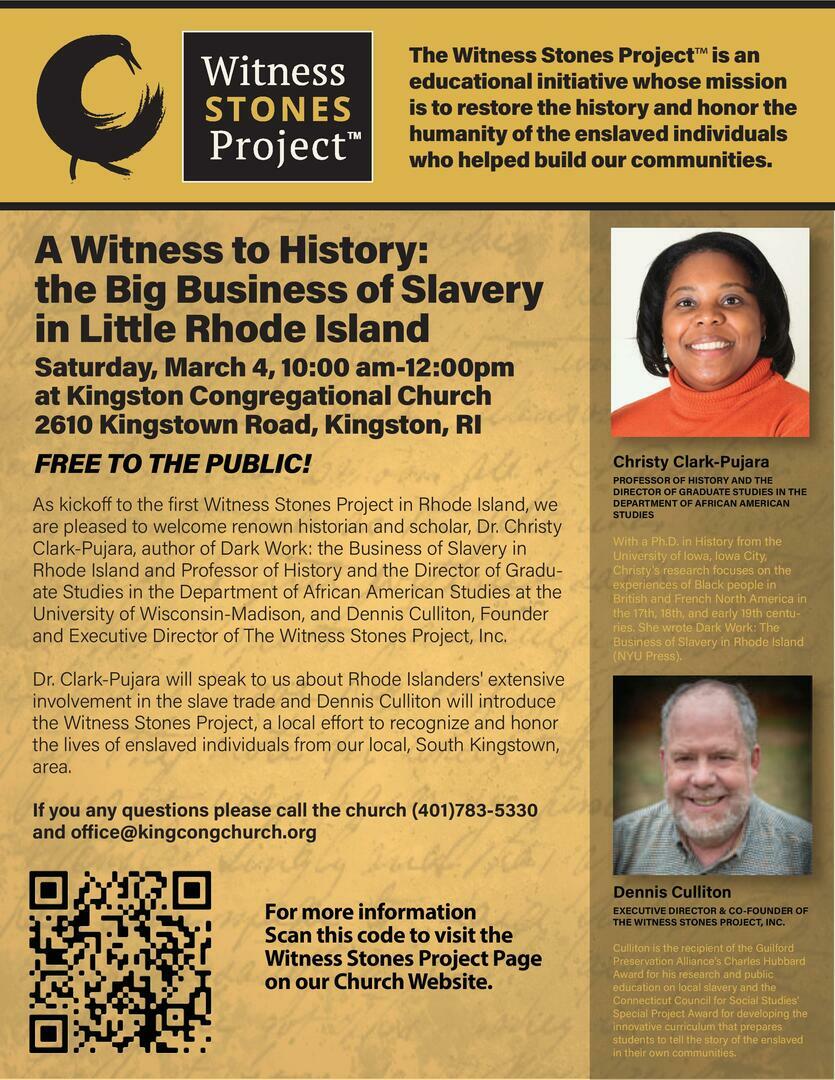 A Witness to History: the Big Business to Slavery in Little Rhode Island, South Kingstown, Rhode Island, United States