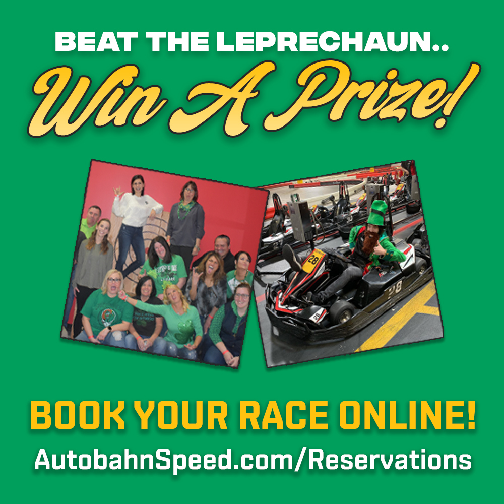 CATCH THE GO-KARTING LEPRECHAUN AND WIN FREE PRIZES, Online Event