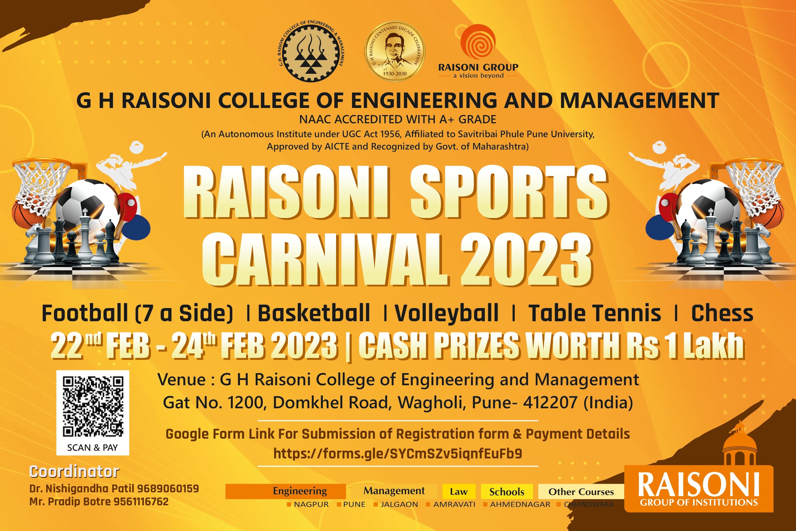 Raisoni Sports Carnival 2023, Nagpur, Maharashtra, India