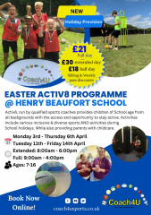 Activ8 Easter Activities Programme