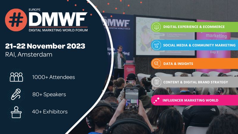 #DMWF Europe 2023 (Digital Marketing World Forum), Amsterdam, Noord-Holland, Netherlands