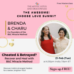 FREE Masterclass: Heal & Recover after being cheated or betrayed. Attend Brenda & Charu's call!