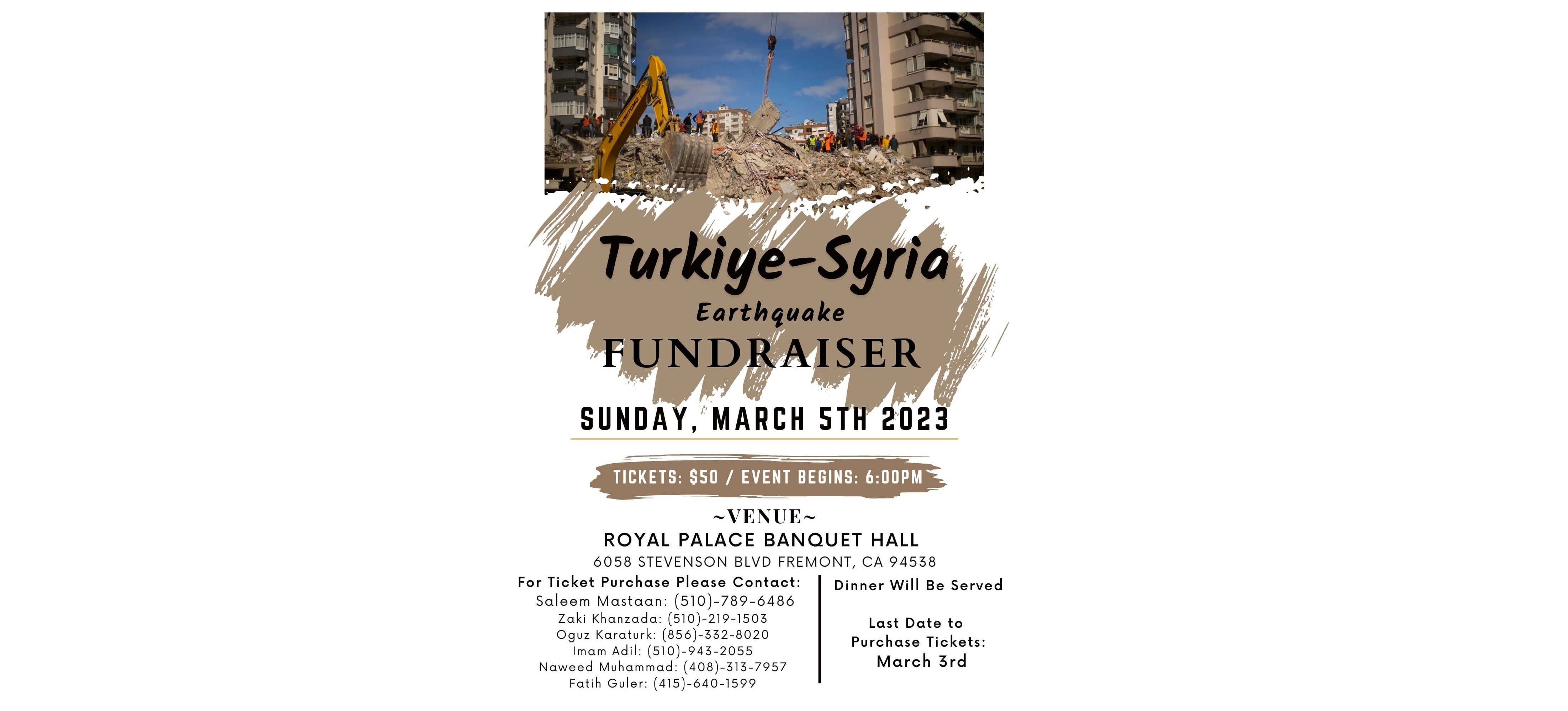 Turkiye-Syria Earthquake Fundraiser, Fremont, California, United States