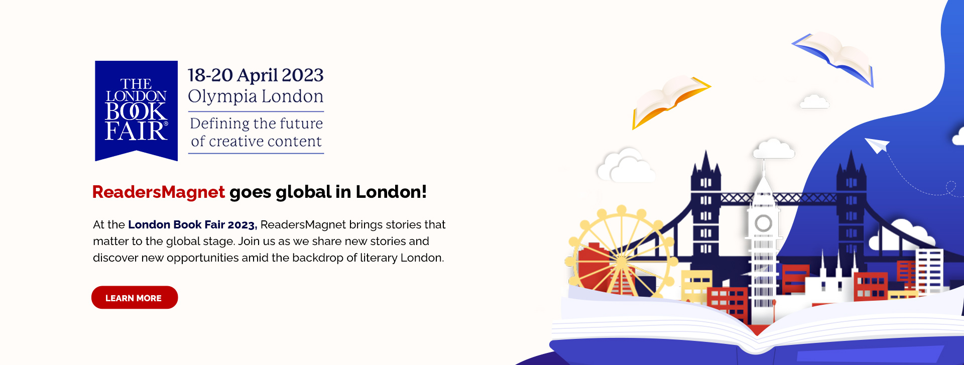 ReadersMagnet at The London Book Fair 2023: Taking your story to the global stage, Olympia London, London, United Kingdom
