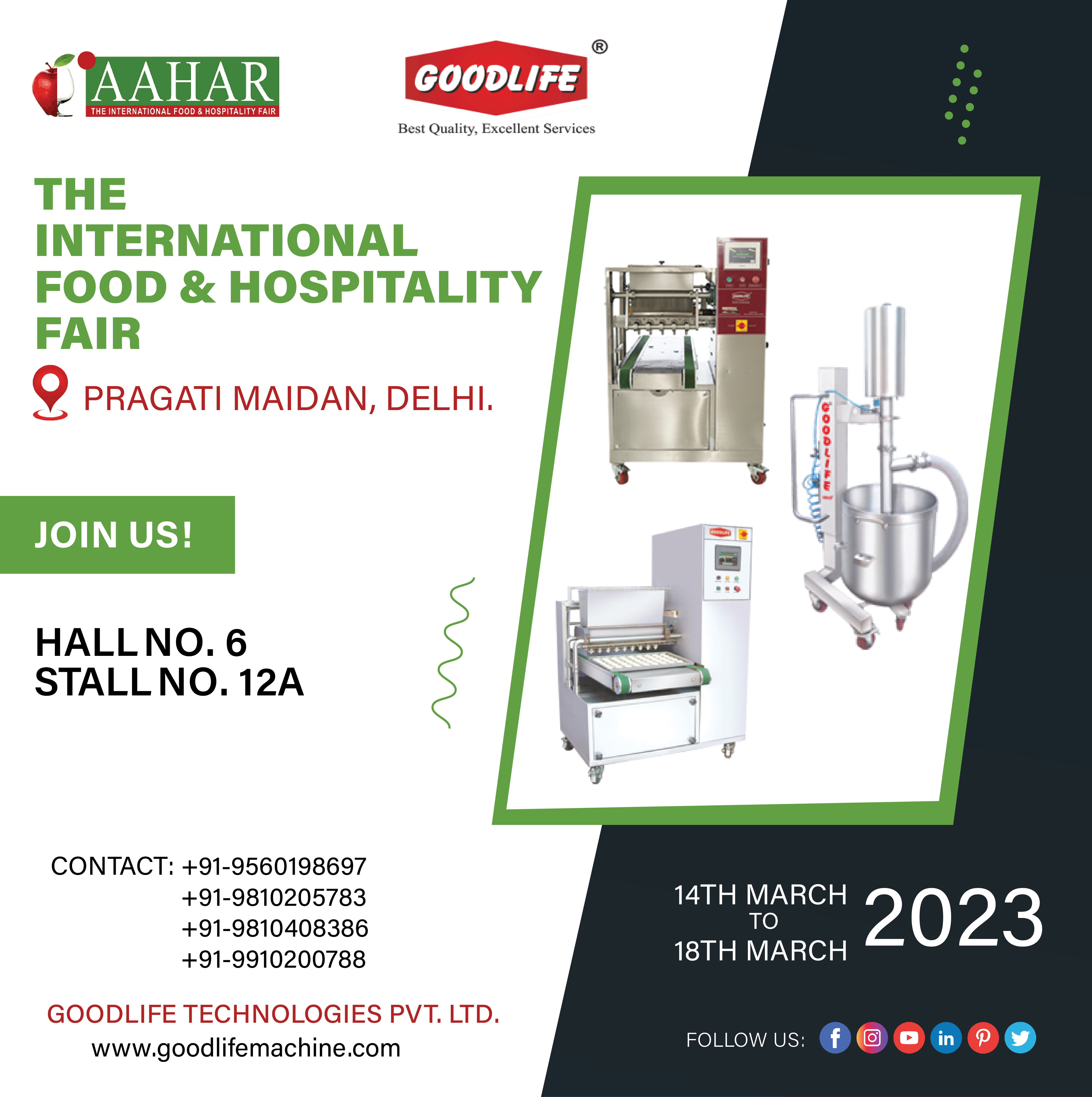 Bakery Machines Expo 2023 by Good Life Technologies in Pragati Maidan New Delhi, New Delhi, Delhi, India