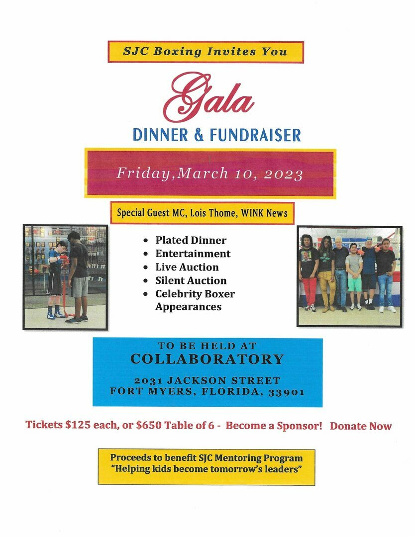 SJC Boxing Gala Dinner And Fundraiser, Fort Myers, Florida, United States