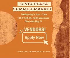Vendors Wanted Summer Plaza Market North Vancouver