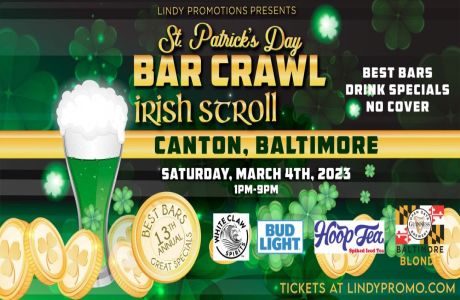 Baltimore Canton's St. Patrick's Irish Stroll Bar Crawl Party, Baltimore, Maryland, United States