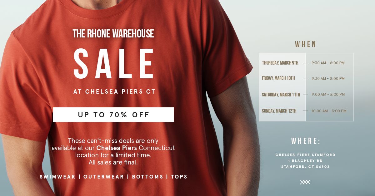 Rhone Warehouse Sale at Chelsea Piers CT, Stamford, Connecticut, United States