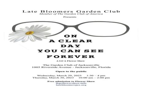 "On A Clear Day You Can See Forever" Flower Show, March 30, 2023, Jacksonville, Florida, United States