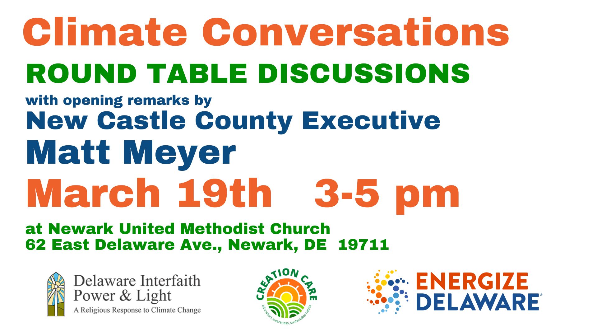 Climate Conversation: Round Table Discussions, Newark, Delaware, United States