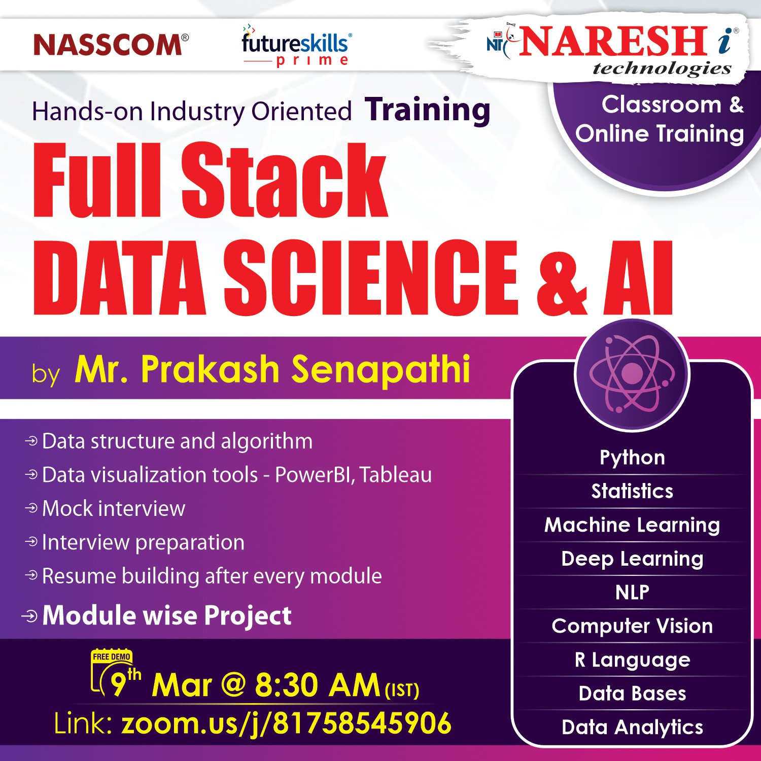 ONLINE FULL STACK DATA SCIENCE TRAINING IN HYDERABAD NARESHIT, Online Event