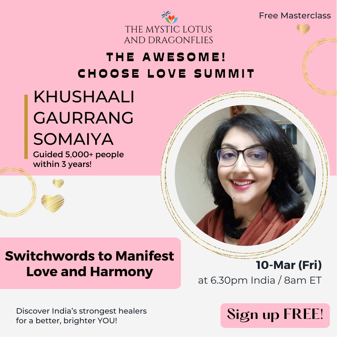 FREE Masterclass: Switchwords for Love and Relationships with Khushaali Gaurrang Somaiya, Online Event