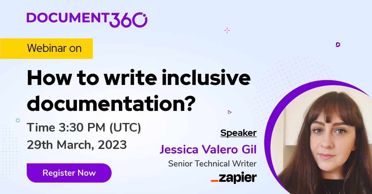 How to Write Inclusive Documentation?, Online Event