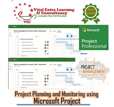 Project Planning and Monitoring using Microsoft Project, Pretoria, South Africa