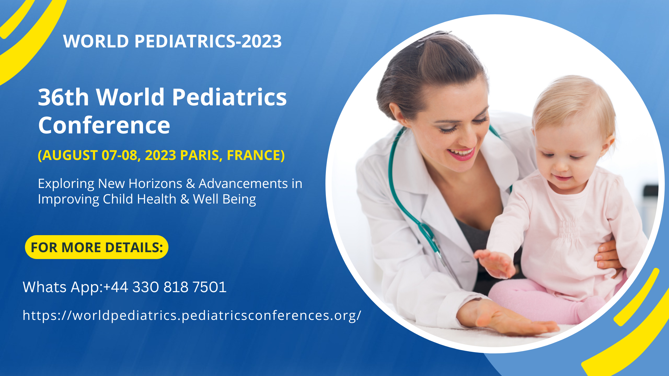36th World Pediatrics Conference, Paris, France