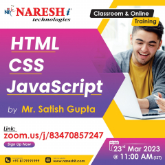 Best online HTML CSS JAVASCRIPT Training in Hyderabad 2023