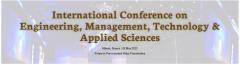 International Conference on Engineering, Management, Technology & Applied Sciences (ICEMTA)