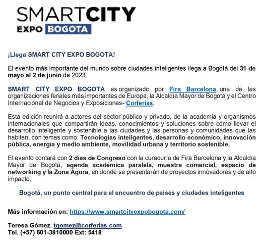 ¡Llega SMART CITY EXPO BOGOTA!  , Bogota, Colombia