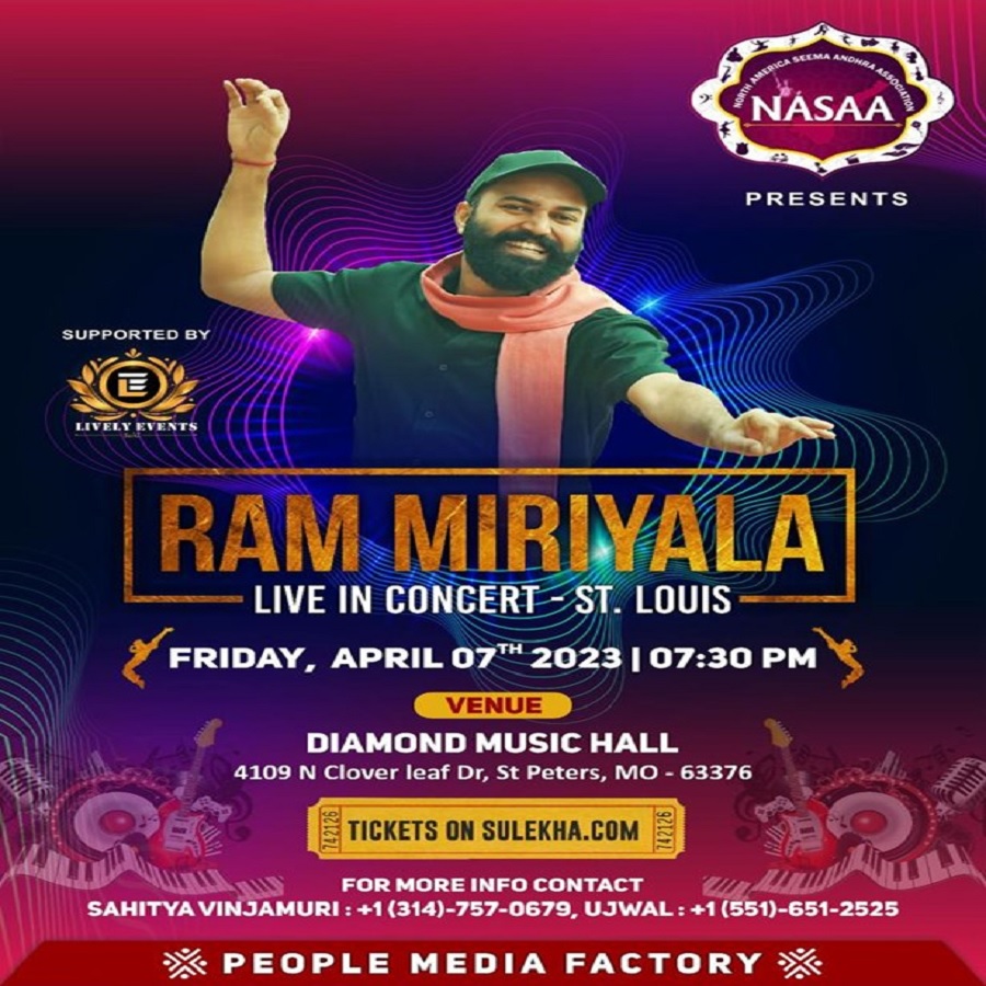 Ram Miriyala Live In Concert St. Louis 2023, St. Peters, MO, United States