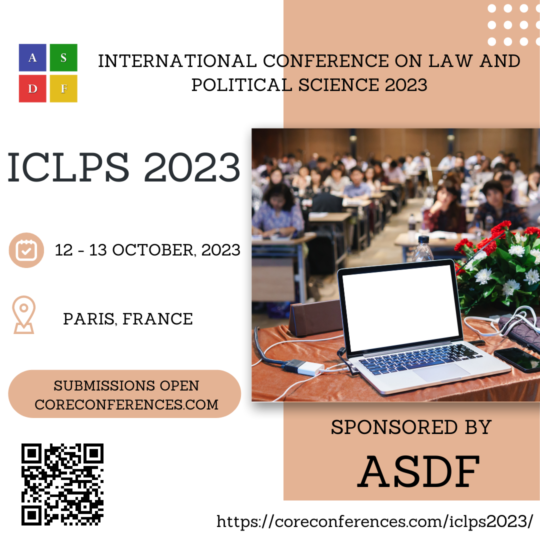International Conference on Law and Political Science 2023, Paris, France