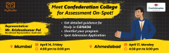 Meet Confederation College, Canada for assessment On-Spot at Ahmedabad